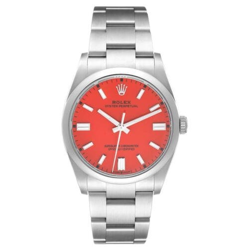 Oyster Perpetual 36mm 126000 Clean 1:1 Best Edition 904L Steel Red Dial on SS Bracelet VR3230